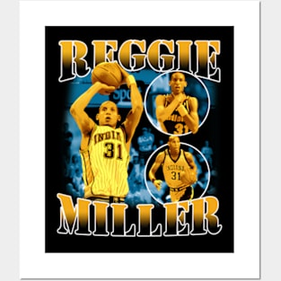 Reggie Miller Choke Sign Basketball Legend Signature 80S 90S Bootleg Rap Posters and Art